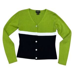 Y2k Takeout NY Color-block Cardi